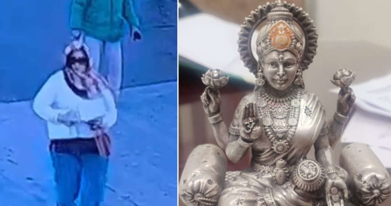 સ્ટાઇલિશ ચોર! વૈભવી કારમાં આવી અને મંદિરમાંથી ચાંદીની મૂર્તિ ચોરી રફુચક્કર થઇ ફિઝિયોથેરેપિસ્ટ