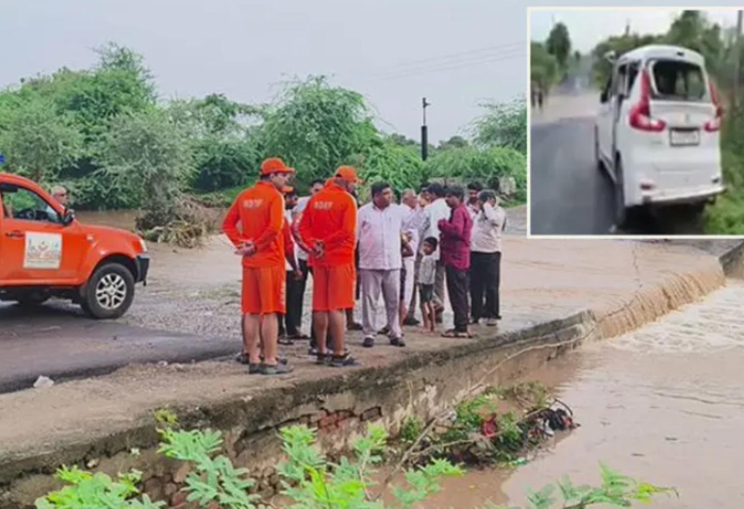 Botad: કોઝવે પર કાર તણાતા BAPS ના બે હરિભક્તોનું મોત, એક સંત હજુ લાપતા!