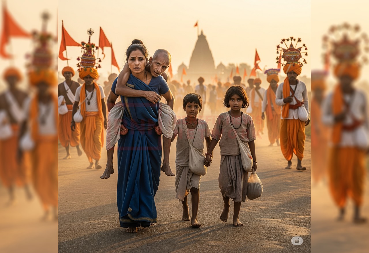 દિવ્યાંગ પતિ માટે પત્નીની શ્રદ્ધાભરી કાંવડ યાત્રા