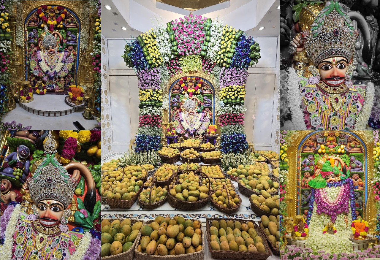 Sarangpur શ્રી કષ્ટભંજન દાદાને ધરાવાયો 500 કિલો કેરીનો અન્નકૂટ