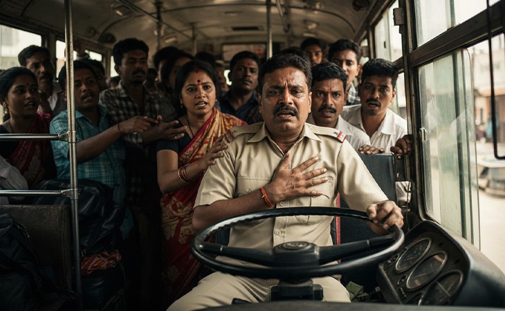 હૈદરાબાદમાં APSRTC બસ ડ્રાઈવરની અદ્ભુત હિંમત