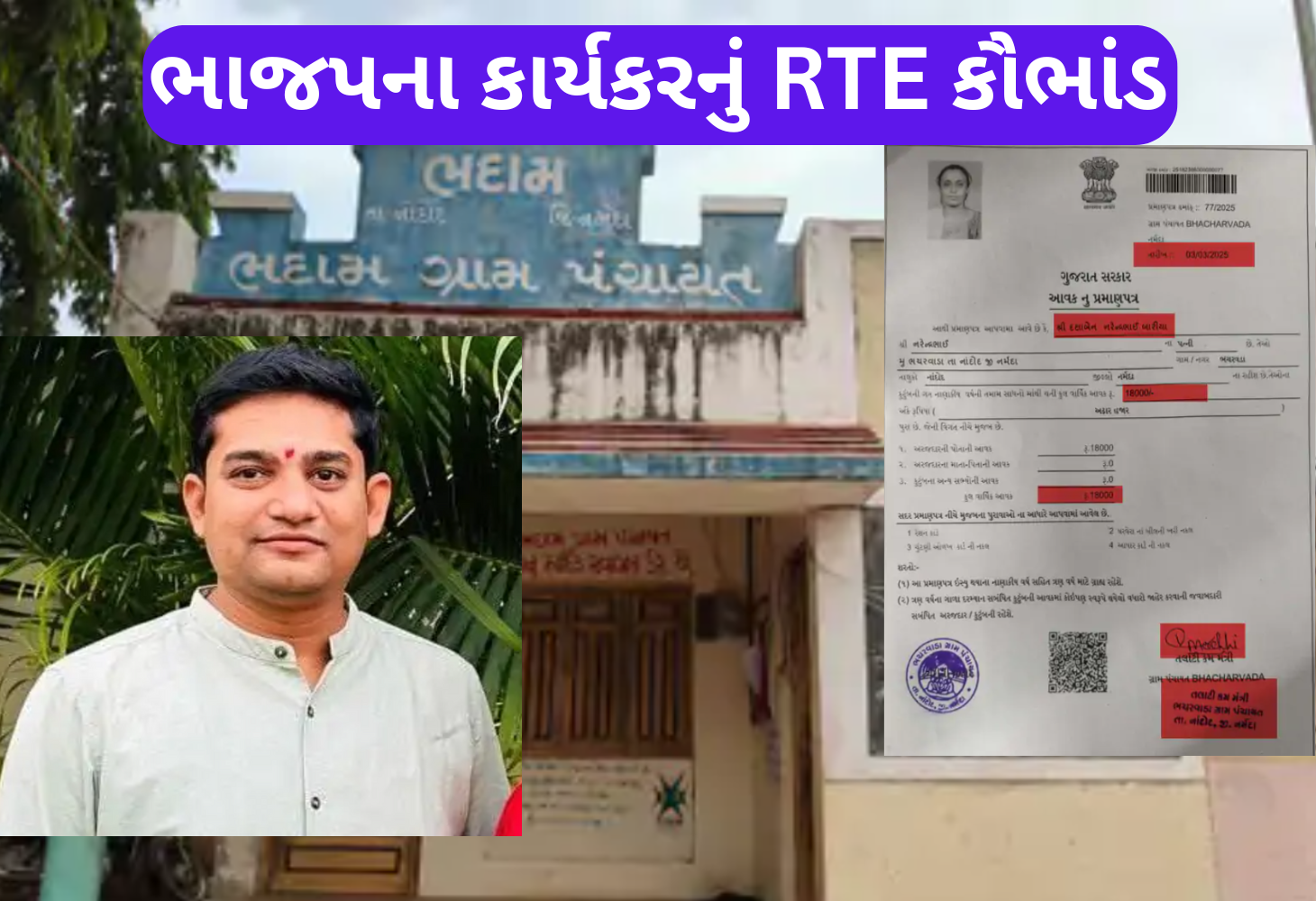 નર્મદામાં RTE દાખલા કૌભાંડ: ભાજપનો કાર્યકર મુખ્ય સૂત્રધાર, SITની રચના