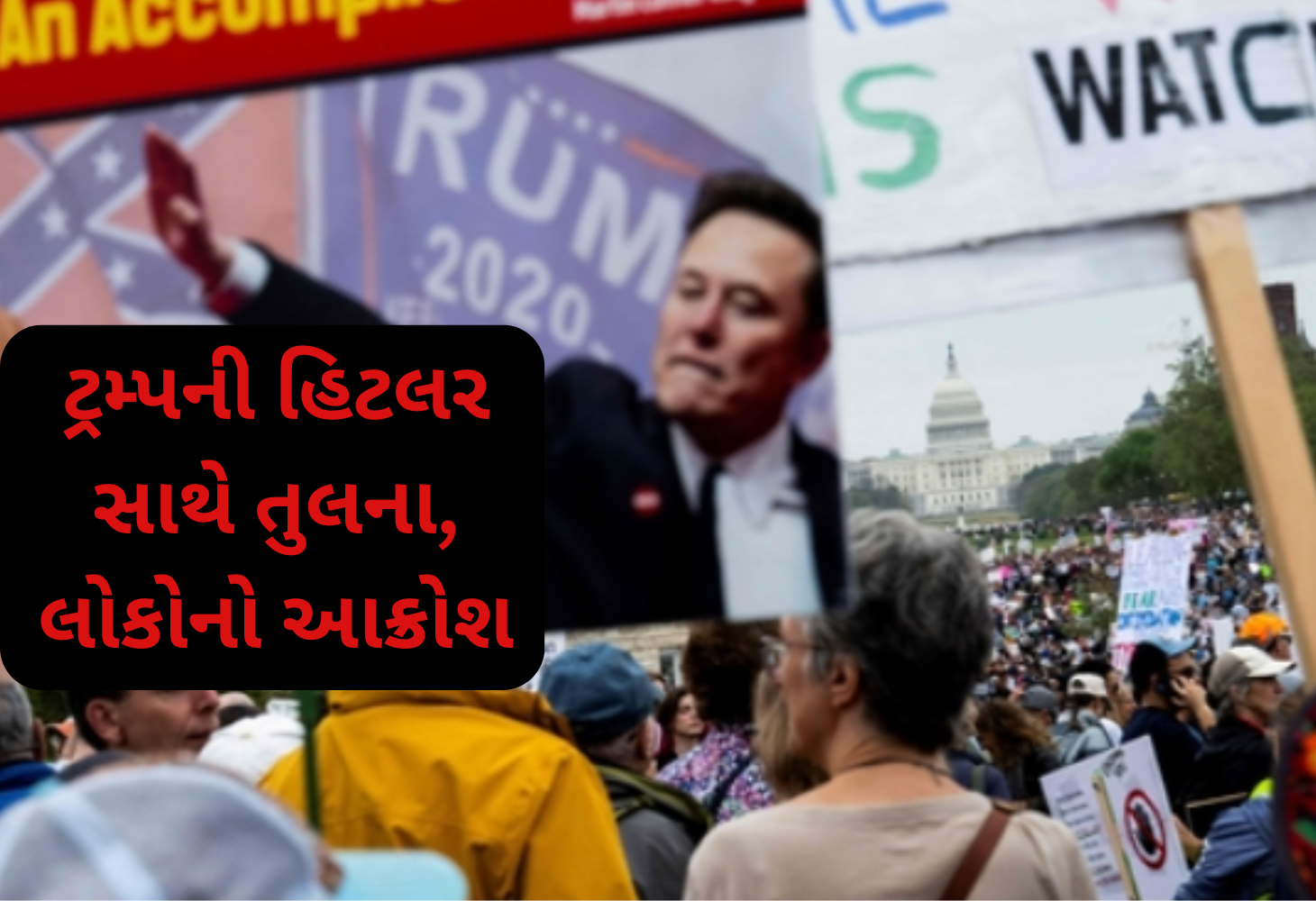 Trump નીતિઓ વિરુદ્ધ America માં વિરોધનો વંટોળ: Hitler સાથે તુલના