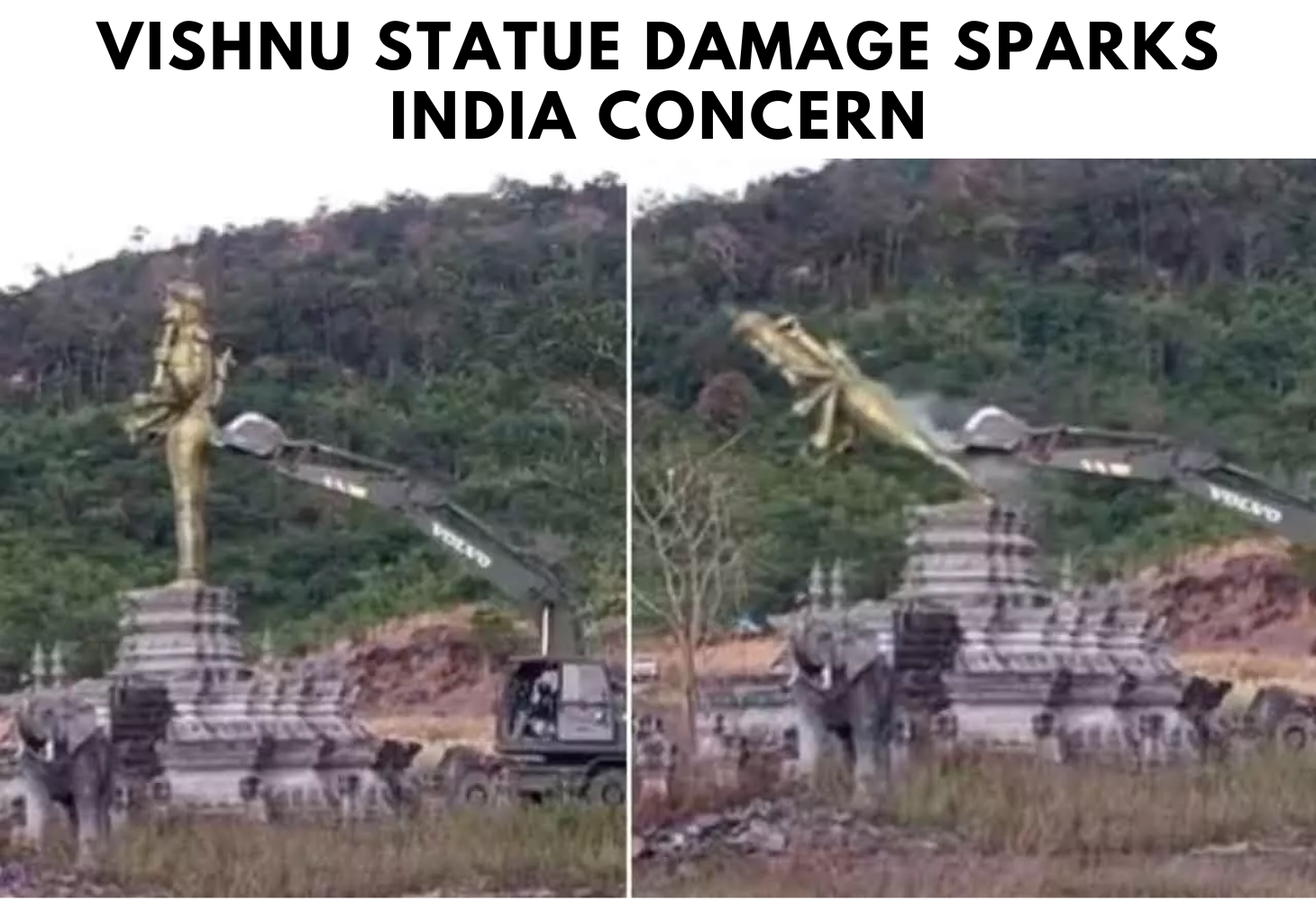 Vishnu statue damage sparks India concern