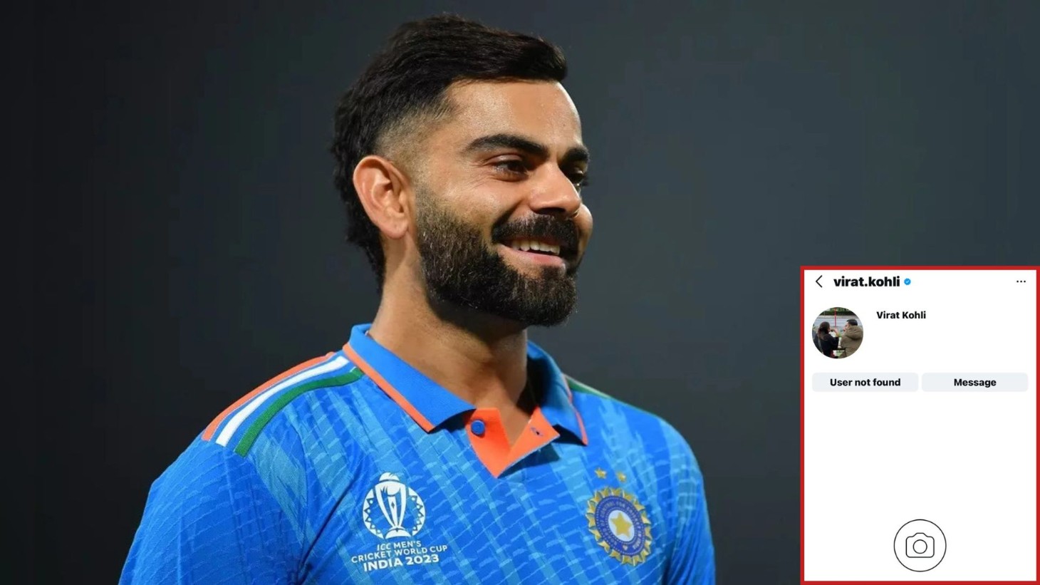 વિરાટ કોહલીનું ઇન્સ્ટાગ્રામ એકાઉન્ટ ગાયબ