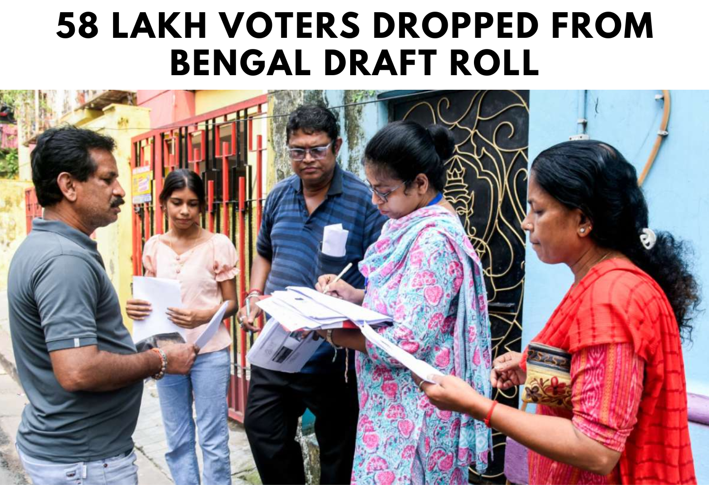 58 Lakh Voters Dropped from Bengal Draft Roll