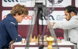 Arjun Erigaisi holds Carlsen in Doha