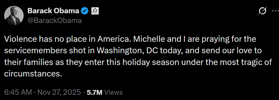 White House Shooting : Obama Condemns Violence